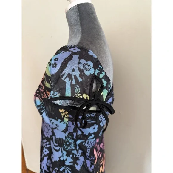 Current Mood Y2K Dress Goth Festival Baby Doll Psychedelic Mushrooms M - Picture 5 of 9